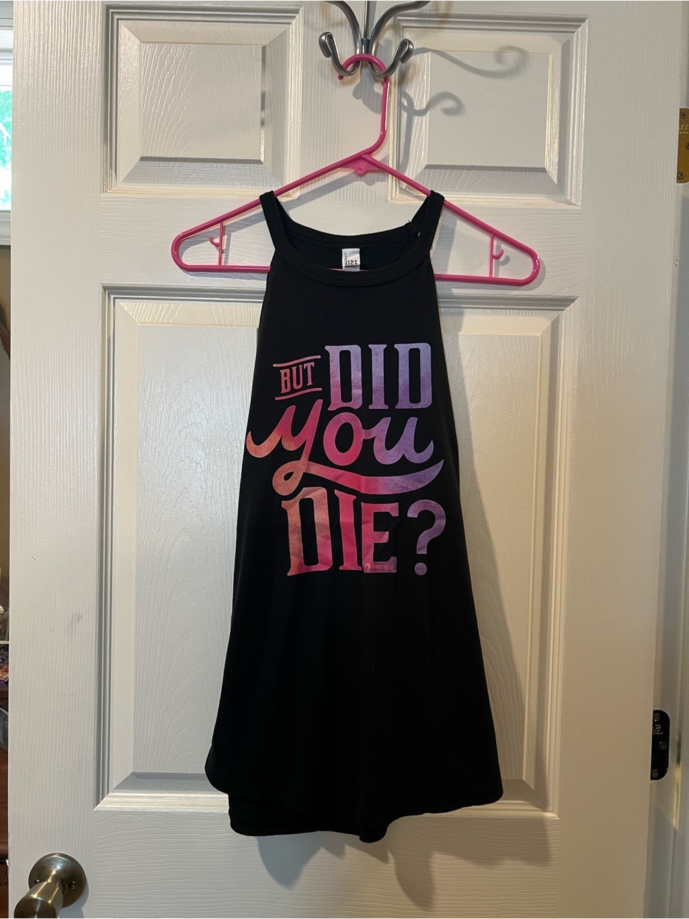Black Graphic Tank Top - 'But Did You Die?'